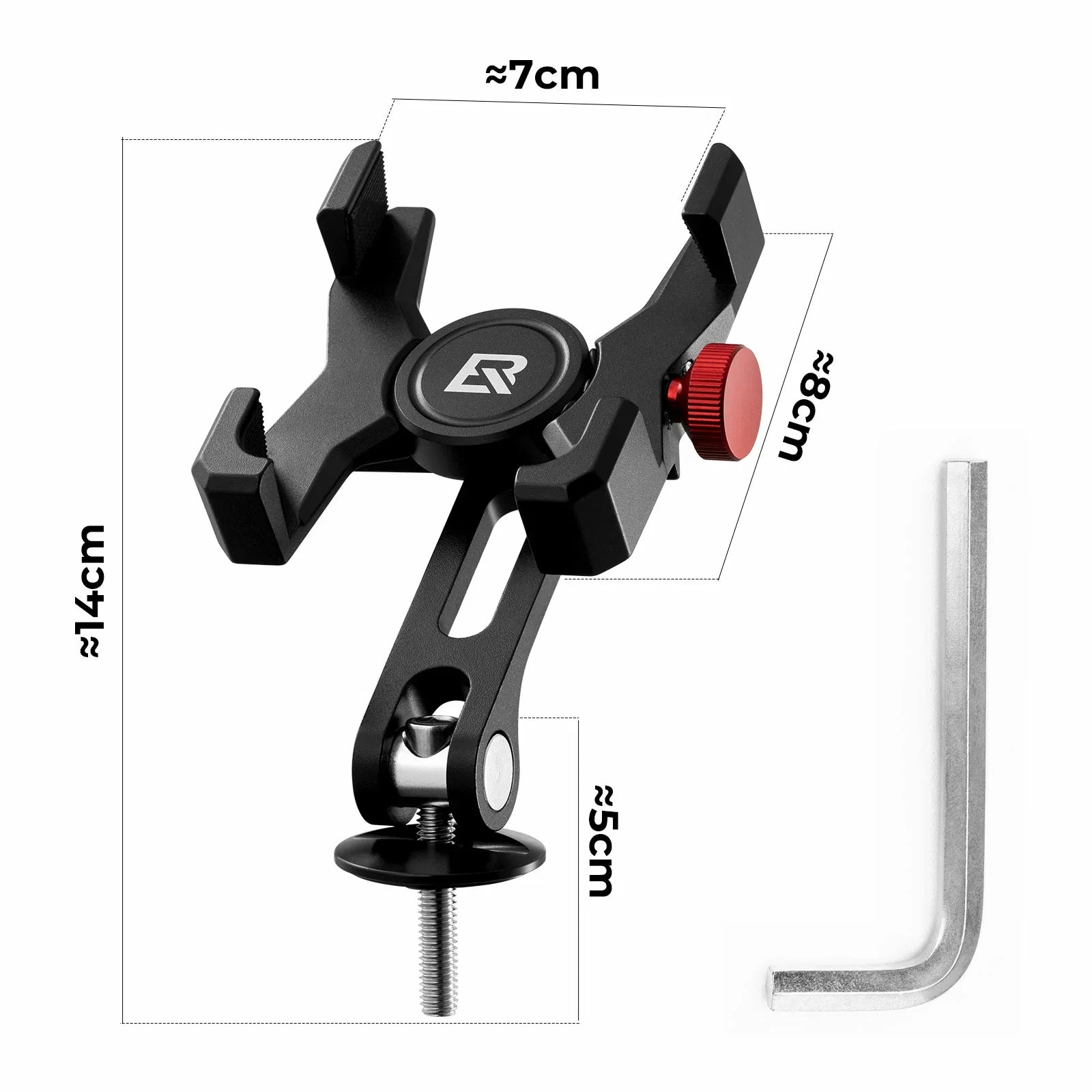 Fahrrad Handyhalterung 180° Drehbar für Handy 4.7~7.09"