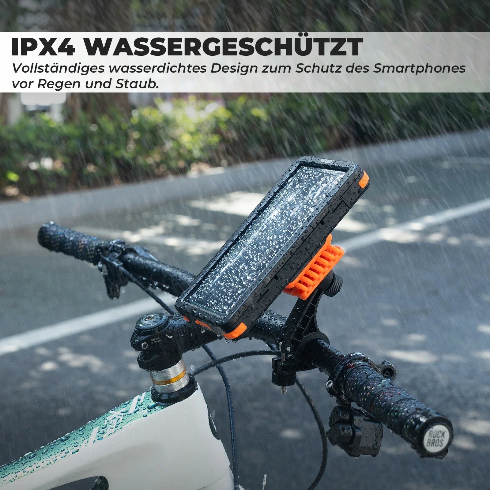 Fahrrad Handyhalterung Magnetische, 4,7–6,9 Zoll Smartphones, Lenkerhalterung 22,2–31,8 mm
