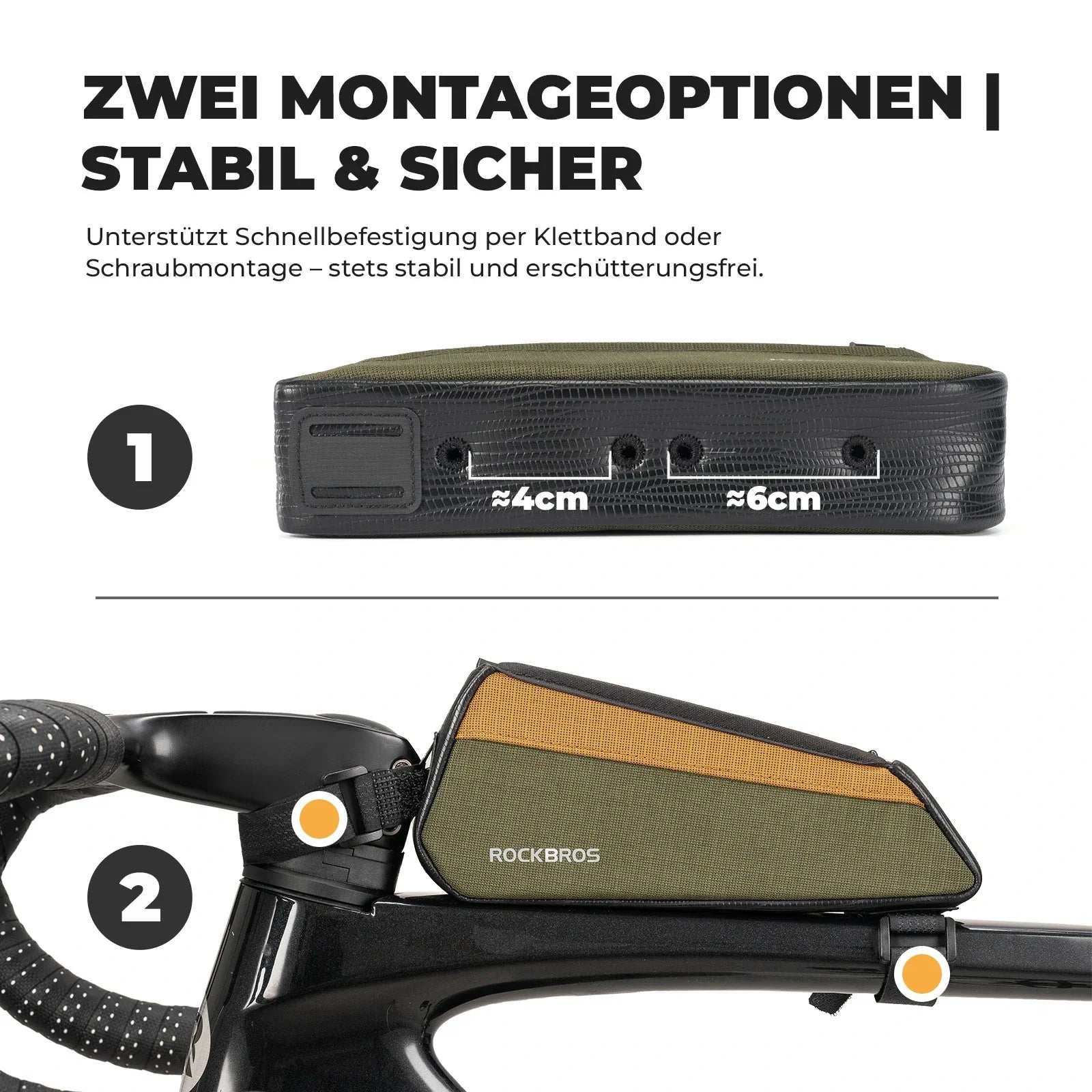 Fahrrad Oberrohrtasche für Schnellen Zugriff Kratzfest & Abriebfest