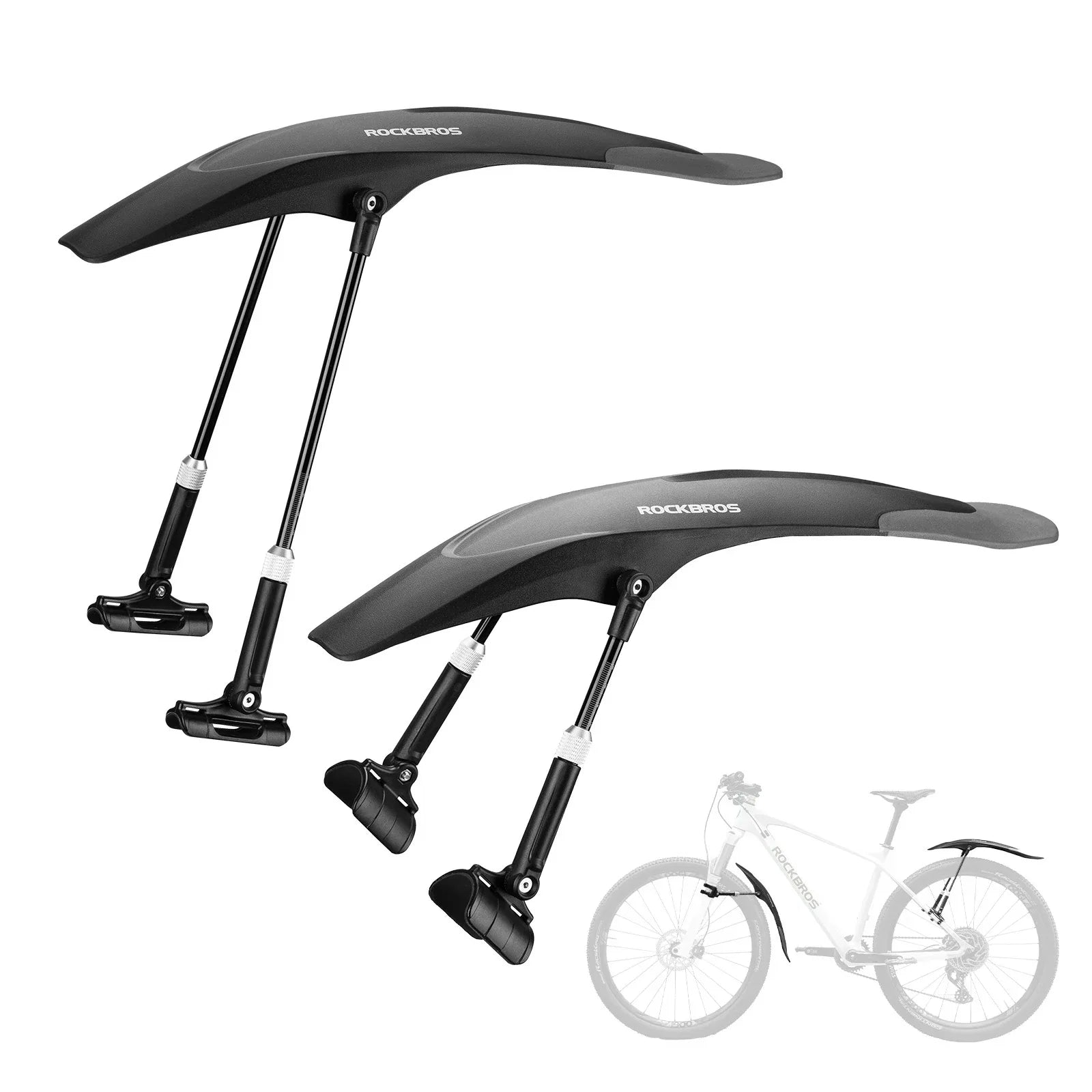 Fahrrad Schutzbleche Set Vorne/Hinten Flexible Fahrradschutzblech Verstellbar