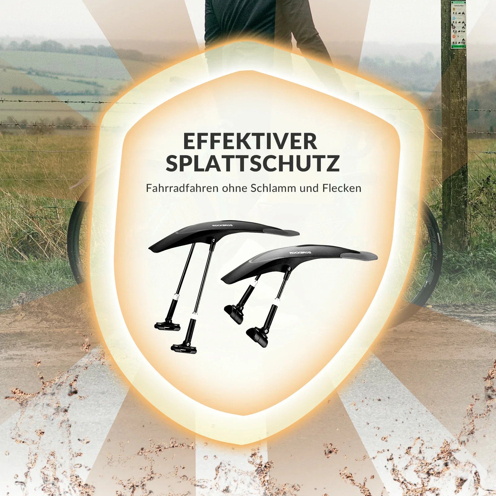 Fahrrad Schutzbleche Set Vorne/Hinten Flexible Fahrradschutzblech Verstellbar