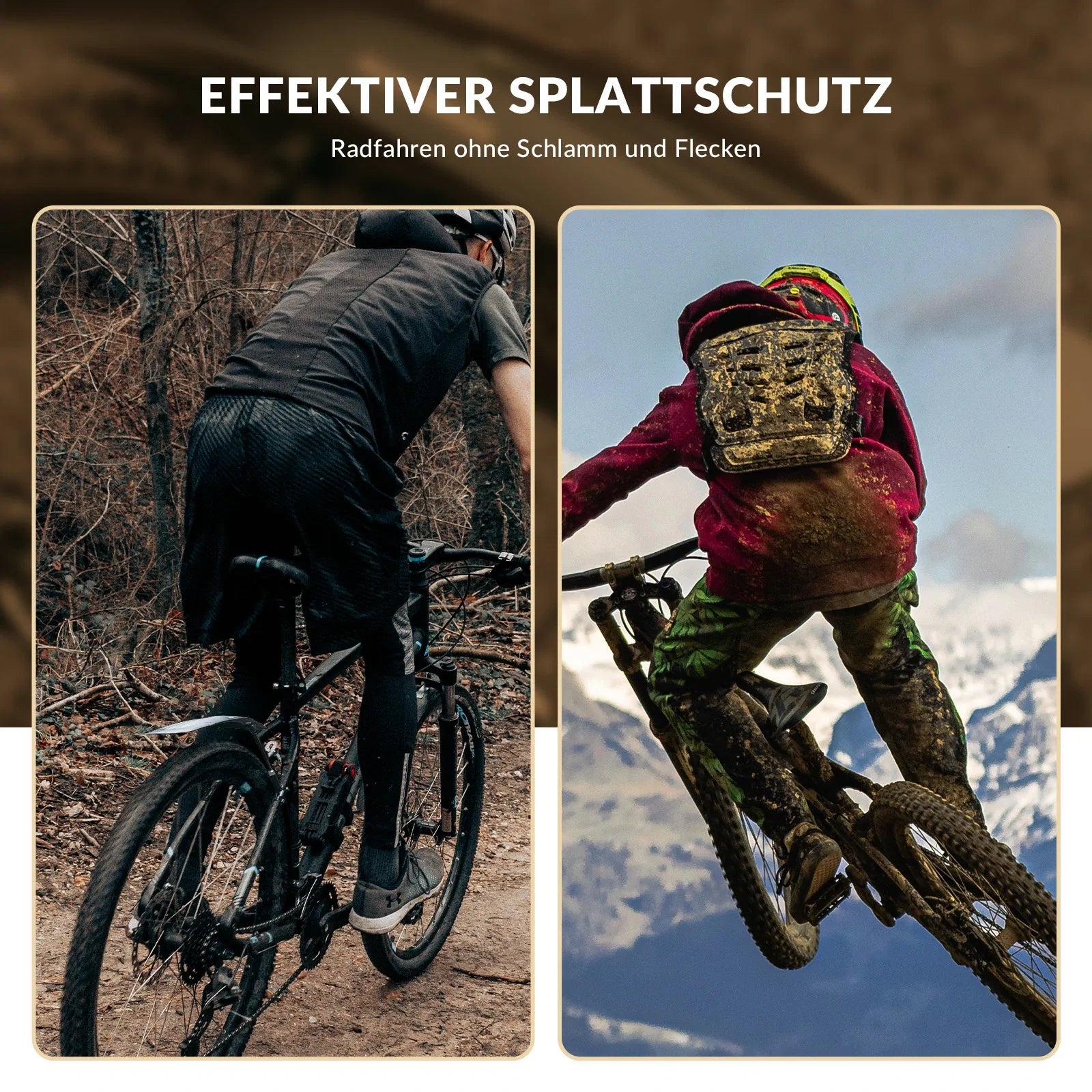 Fahrrad Schutzbleche Set Vorne/Hinten Flexible Fahrradschutzblech Verstellbar