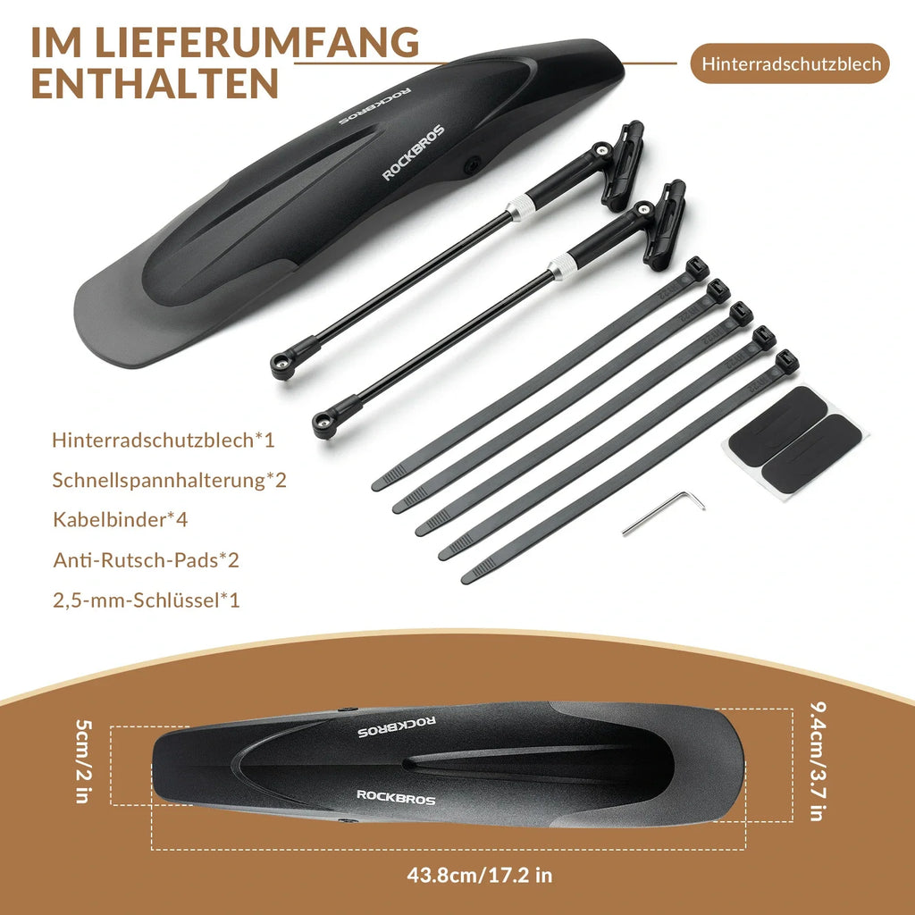 Fahrrad Schutzbleche Set Vorne/Hinten Flexible Fahrradschutzblech Verstellbar