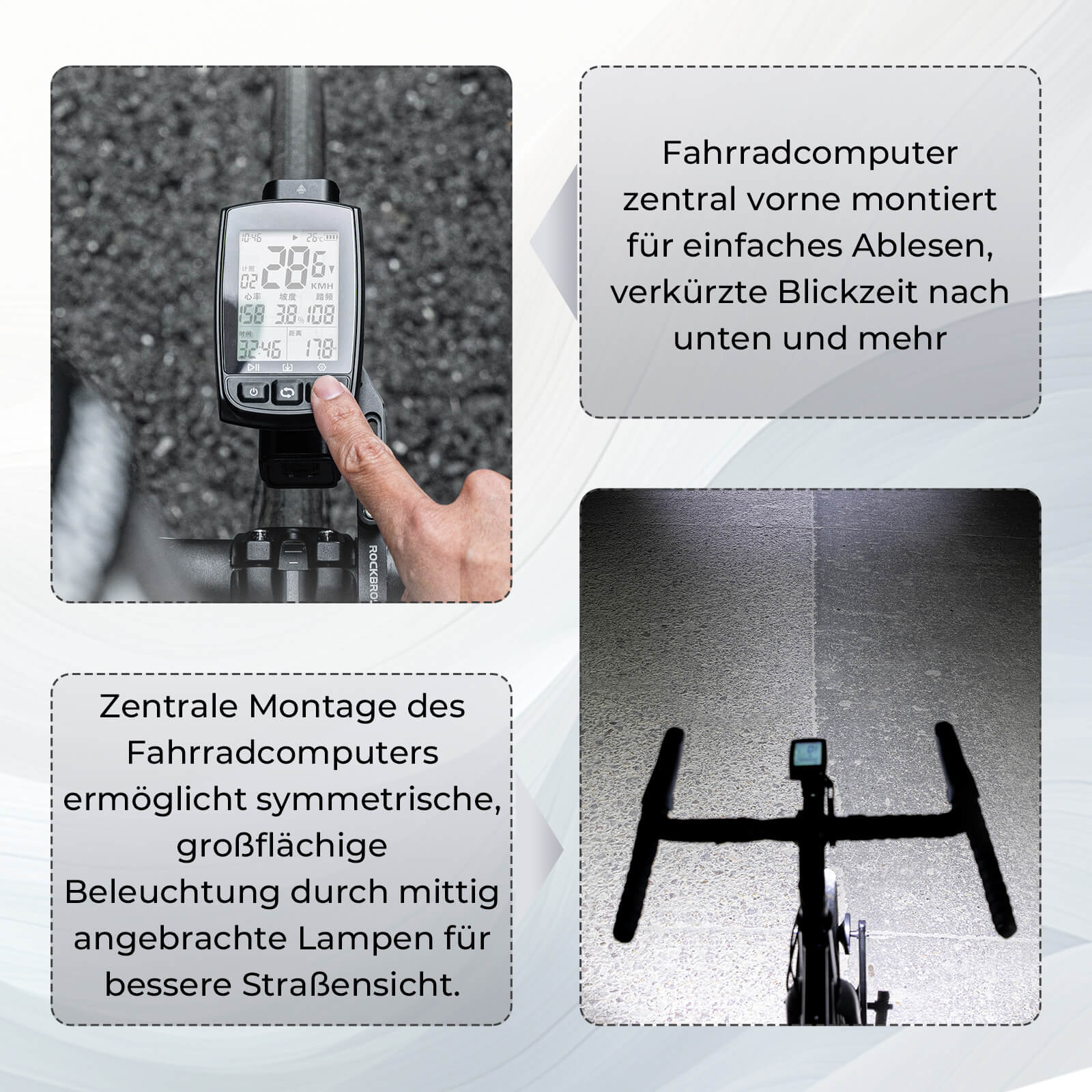 Fahrradcomputer Halterung für Garmin und Bryton GPS für 31,8 mm Lenker