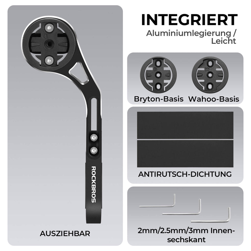 Fahrradcomputer Halterung für Garmin und Bryton GPS für 31,8 mm Lenker