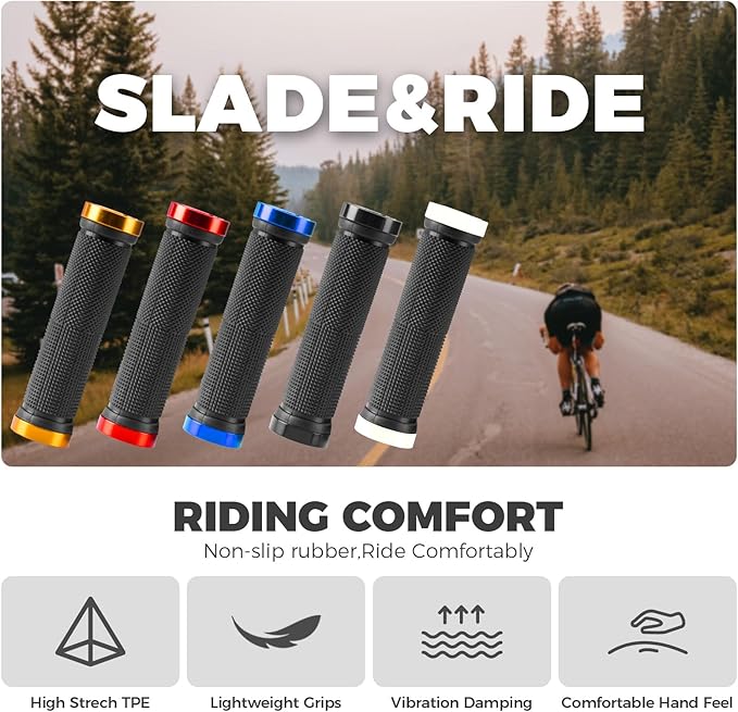 Fahrradgriffe 22mm mit Aluminium Lock-On System