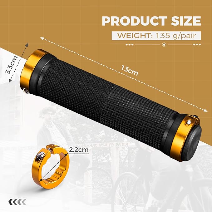 Fahrradgriffe 22mm mit Aluminium Lock-On System