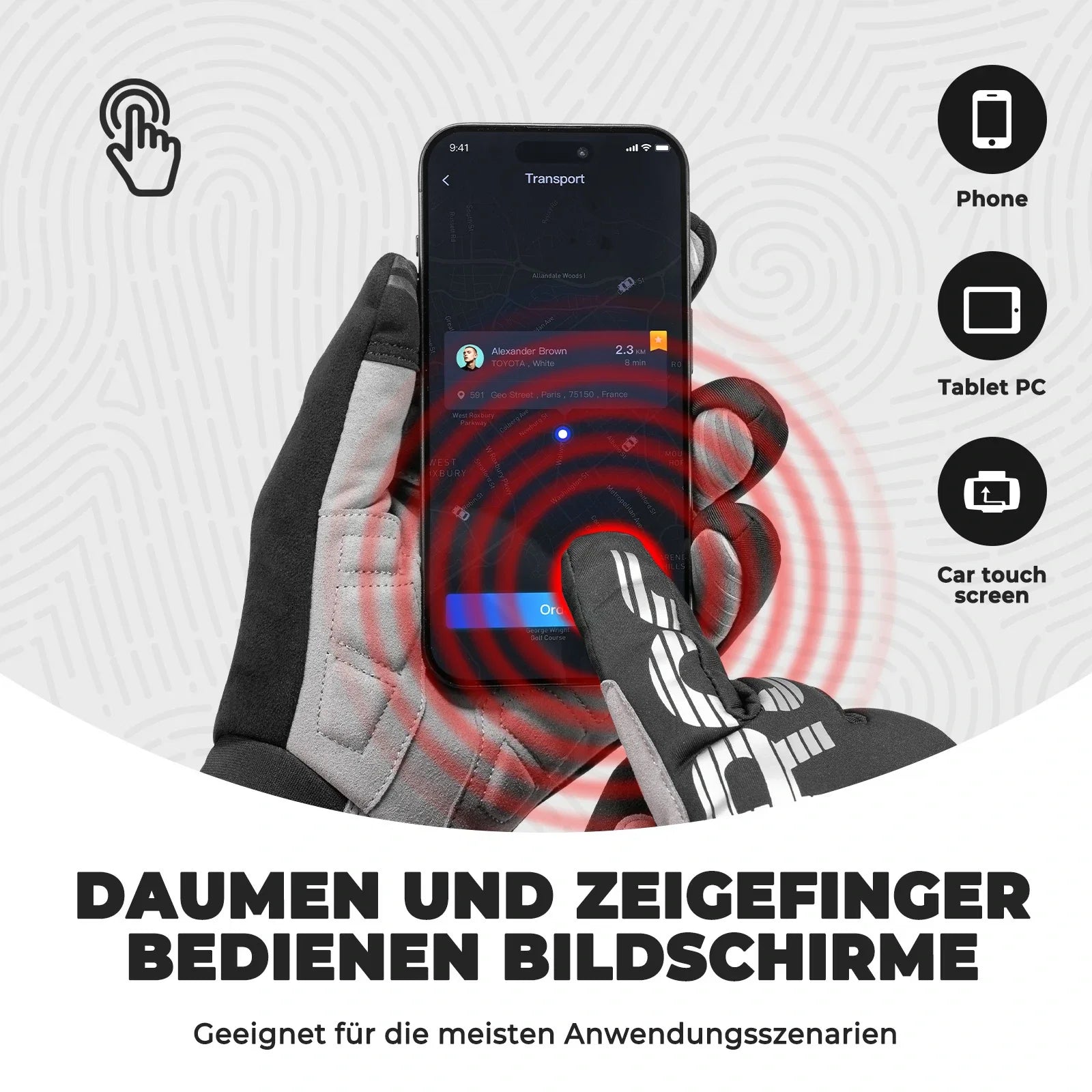 Fahrradhandschuhe Winter Thinsulate Warme Handschuhe Touchscreen