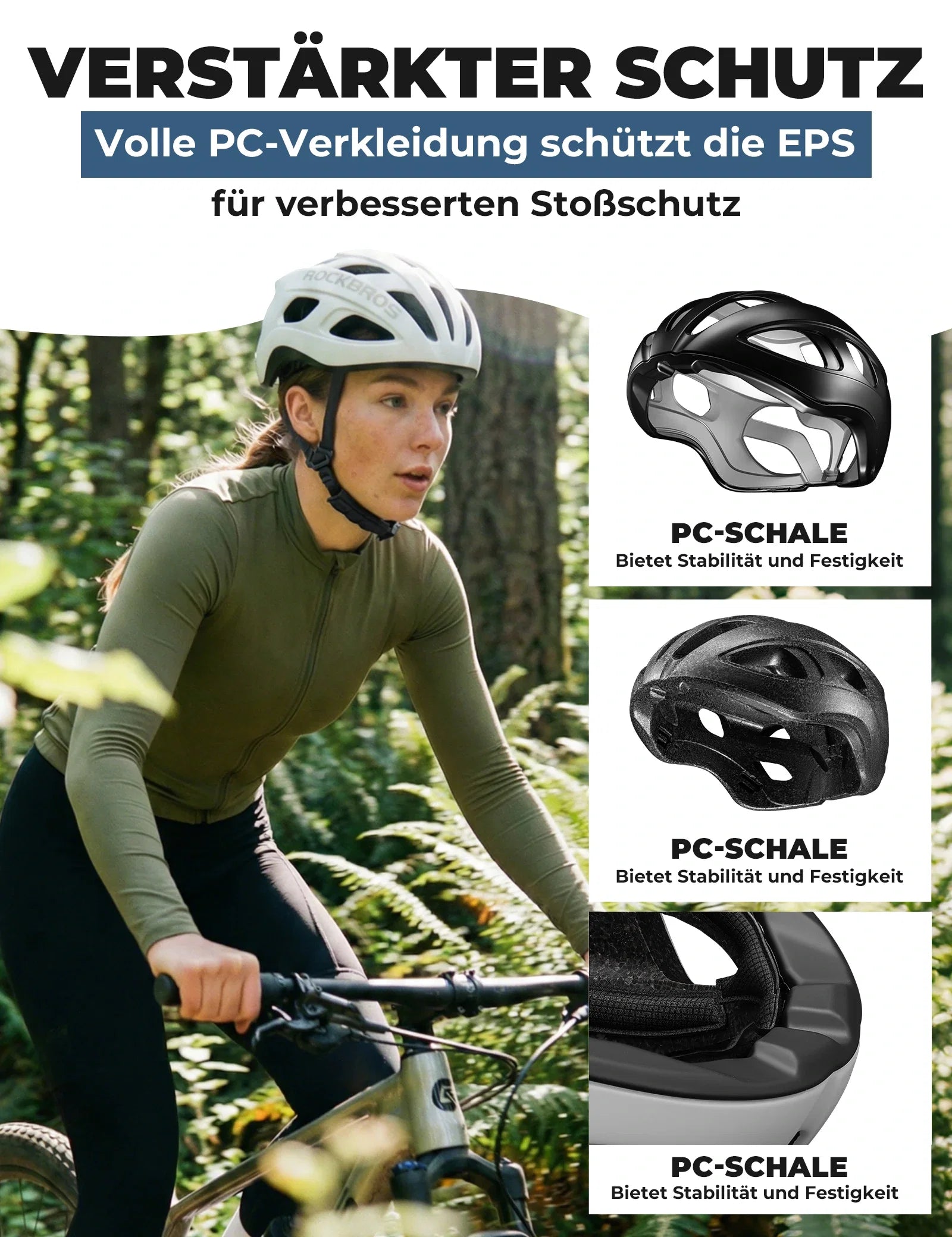 Fahrradhelm 58-62cm Leichtgewicht 240g Antibakteriell