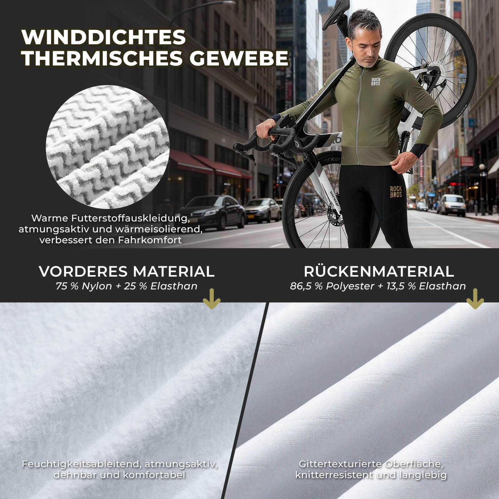Fahrradjacke mit Reflexelementen Atmungsaktiv & Praktisch Herren