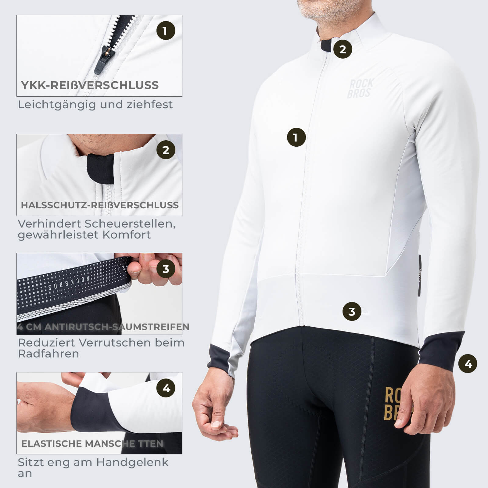 Fahrradjacke mit Reflexelementen Atmungsaktiv & Praktisch Herren