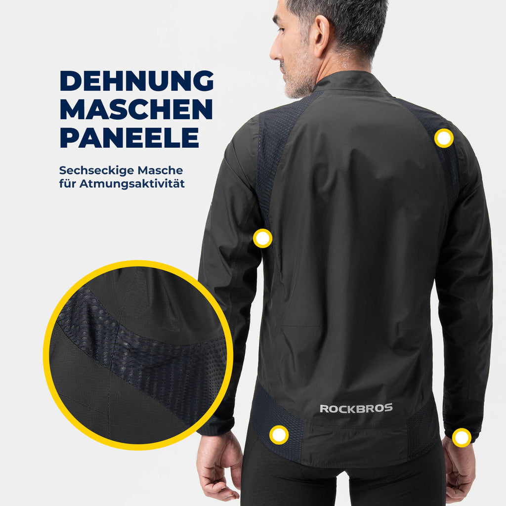 Fahrradjacke wasserdicht atmungsaktiv - Winddicht & Reflektierend Herren