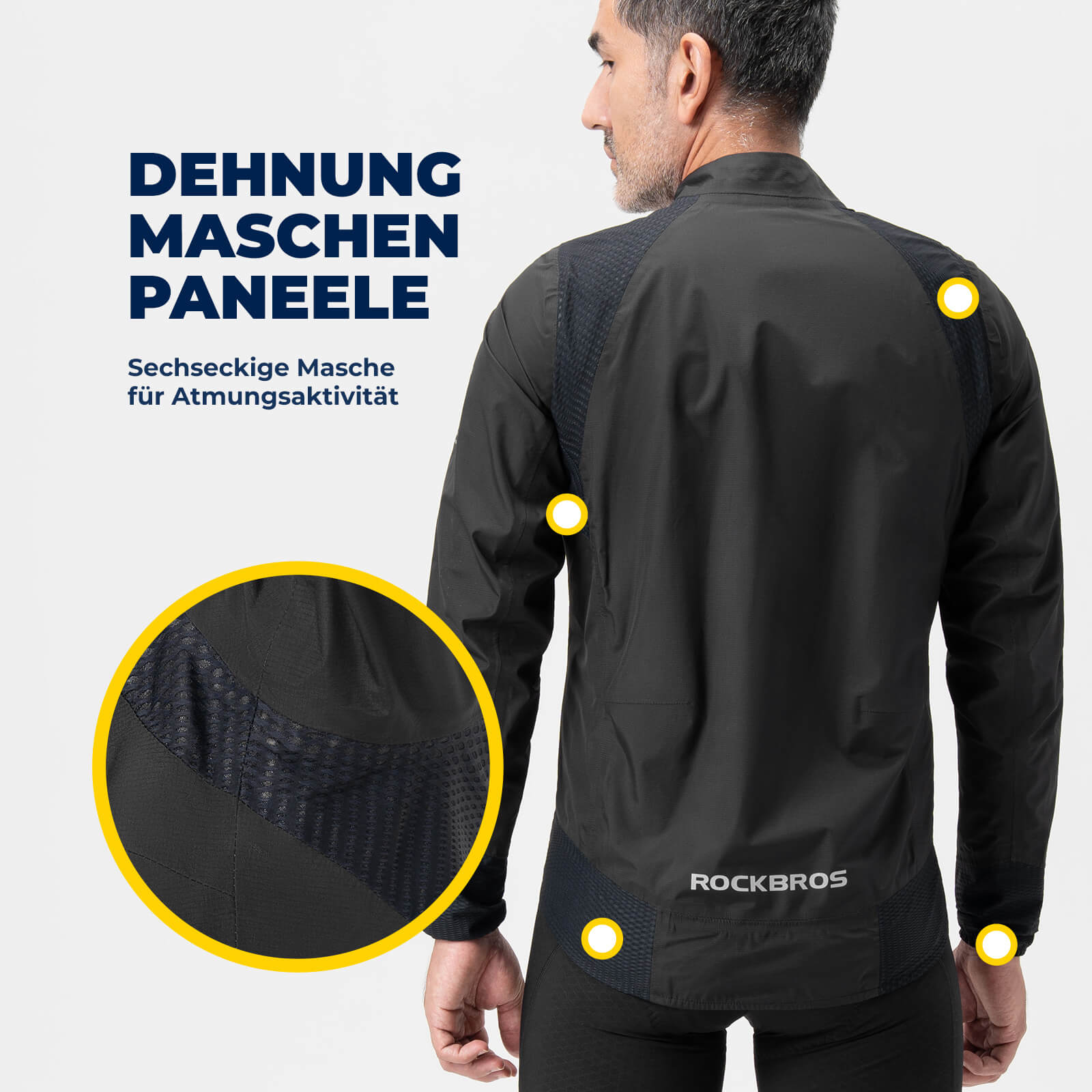 Fahrradjacke wasserdicht atmungsaktiv - Winddicht & Reflektierend Herren