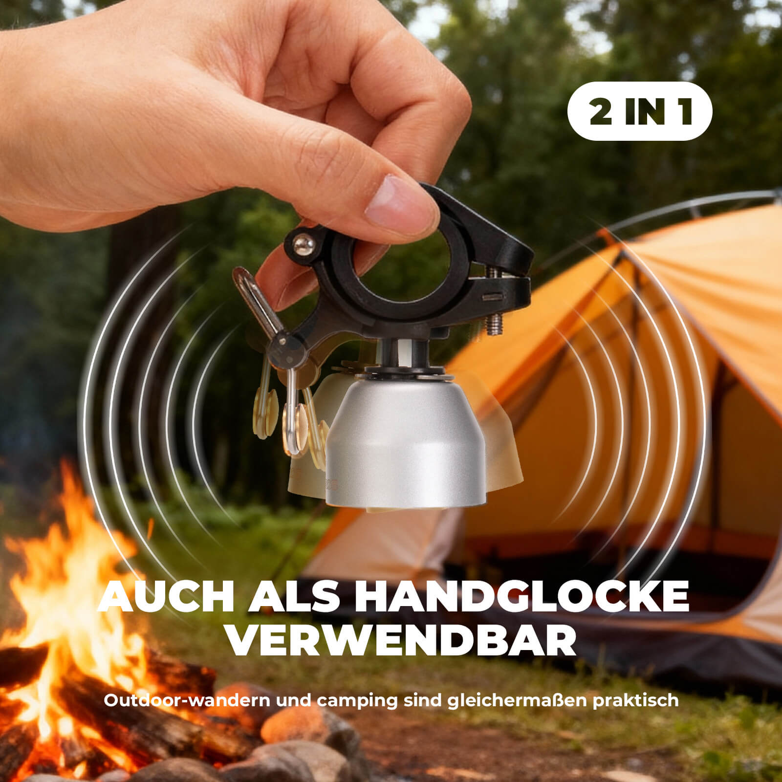 Fahrradklingel Mini 90dB - Kupferlegierung & Universalkompatibel