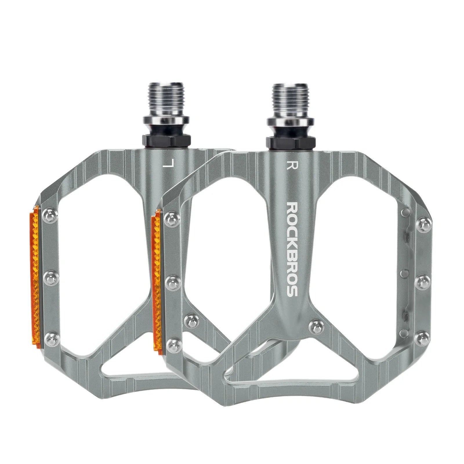 Fahrradpedale rutschfest– Aluminium Plattformpedale mit Reflektoren, abgedichtetem Kugellager, Anti-Rutsch-Pins, 9/16" Achse