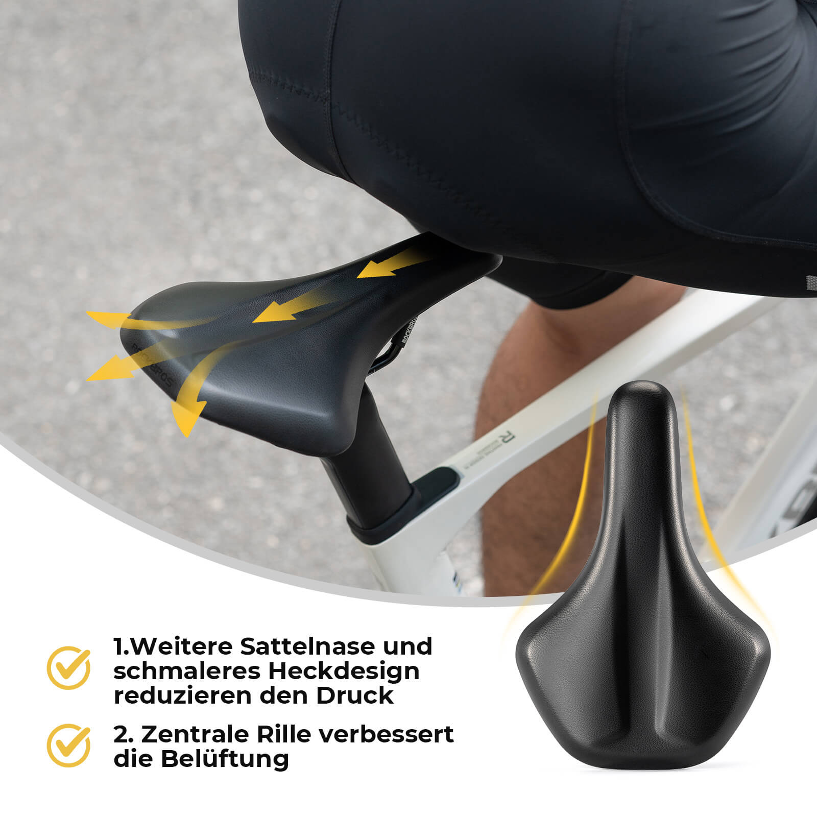 Fahrradsattel Ergonomisch, Komfortabel Atmungsaktiv