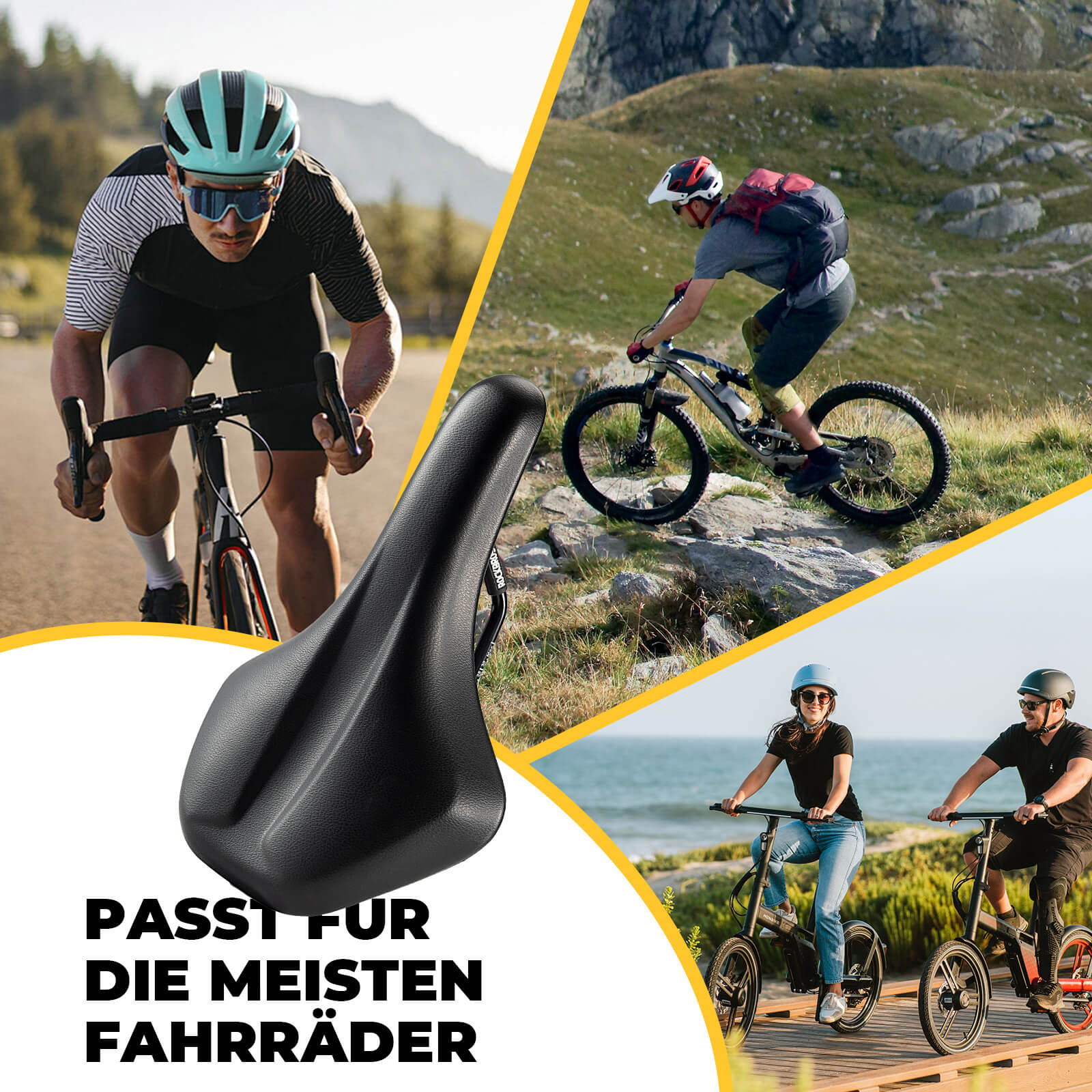 Fahrradsattel Ergonomisch, Komfortabel Atmungsaktiv