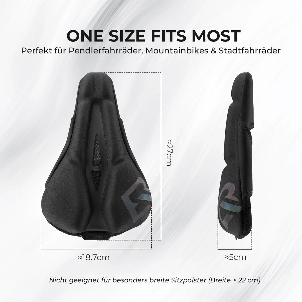 Fahrradsattel Überzug – Ergonomischer Sattelbezug Fahrrad mit Memory-Foam & 3D-geformter Polsterung