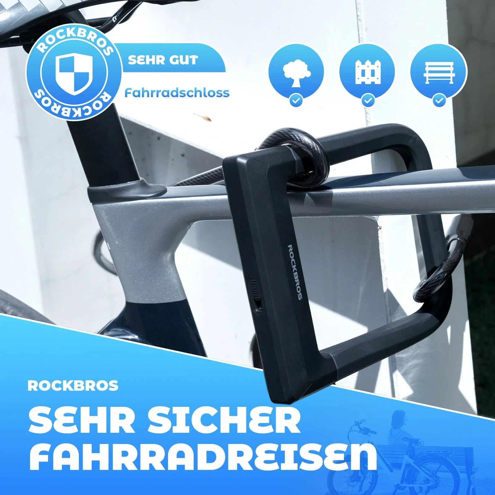 Fahrradschloss Hohe Sicherheit 14 mm Bügelschloss