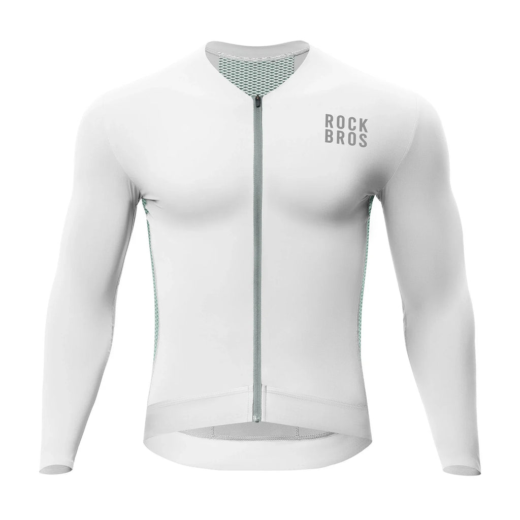 Fahrradtrikot Radtrikot Langarm Herren, Atmungsaktiv und Schnelltrocknend, Elastisches