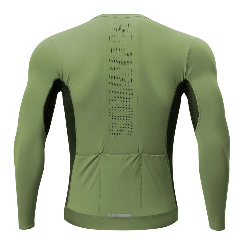 Fahrradtrikot Radtrikot Langarm Herren, Atmungsaktiv und Schnelltrocknend, Elastisches