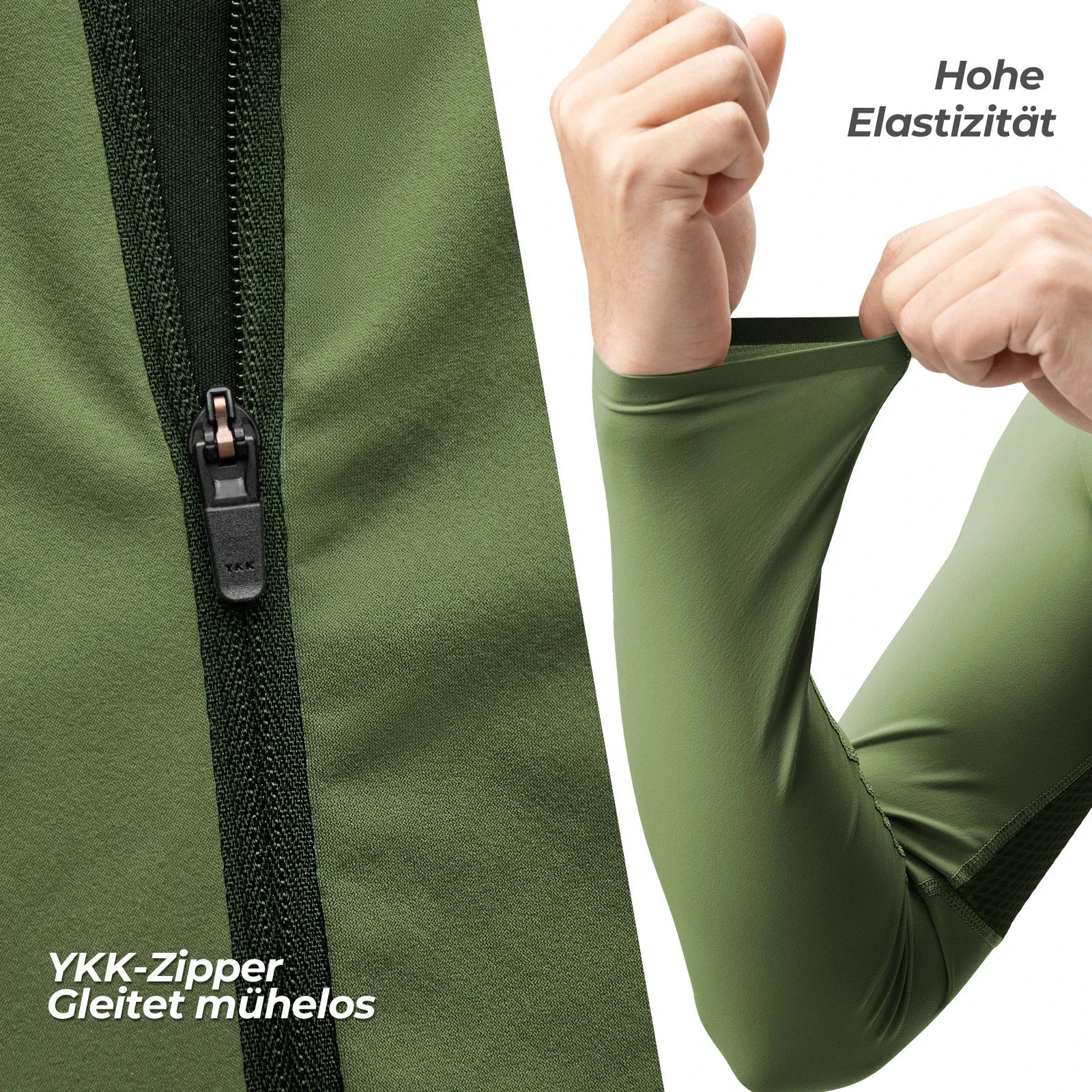 Fahrradtrikot Radtrikot Langarm Herren, Atmungsaktiv und Schnelltrocknend, Elastisches