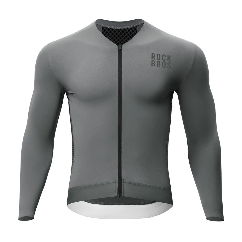 Fahrradtrikot Radtrikot Langarm Herren, Atmungsaktiv und Schnelltrocknend, Elastisches