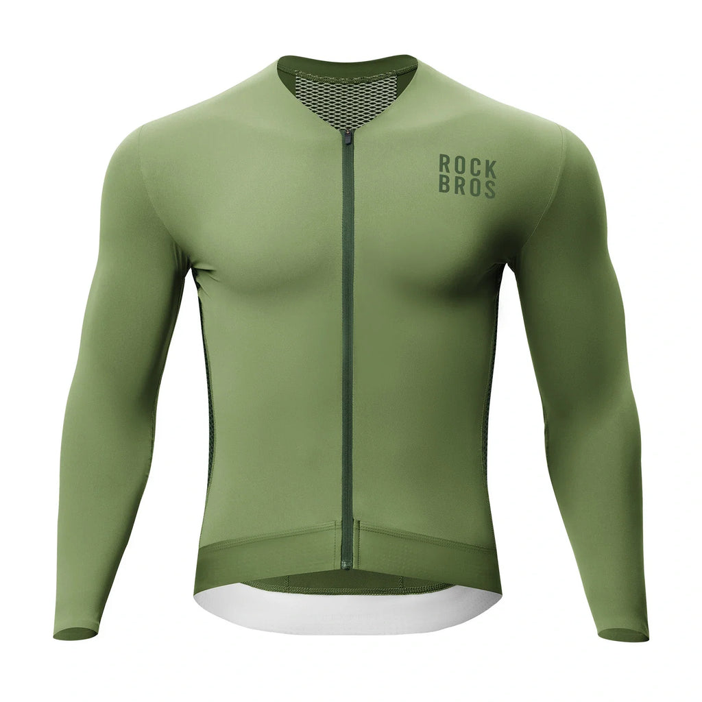 Fahrradtrikot Radtrikot Langarm Herren, Atmungsaktiv und Schnelltrocknend, Elastisches