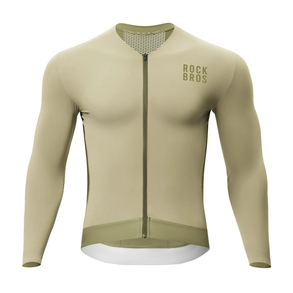 Fahrradtrikot Radtrikot Langarm Herren, Atmungsaktiv und Schnelltrocknend, Elastisches