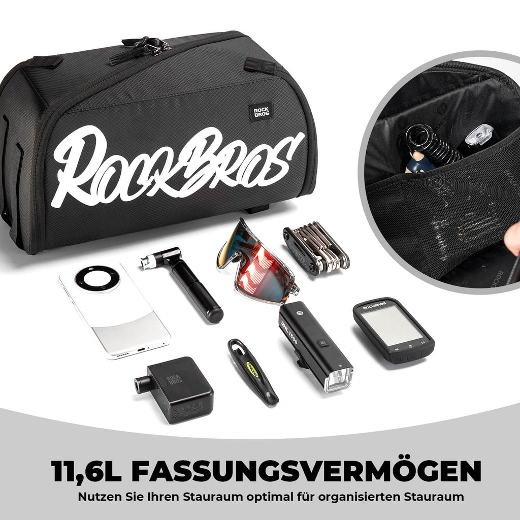 Faltbare Einteiler-Gepäckträgertasche für den Gepäckträger