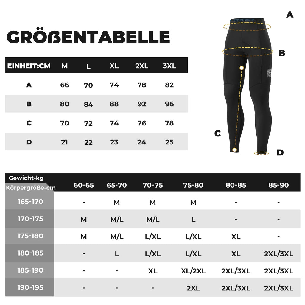 Herren Fahrradhose - 3D Ergonomischer Schnitt, 6H+