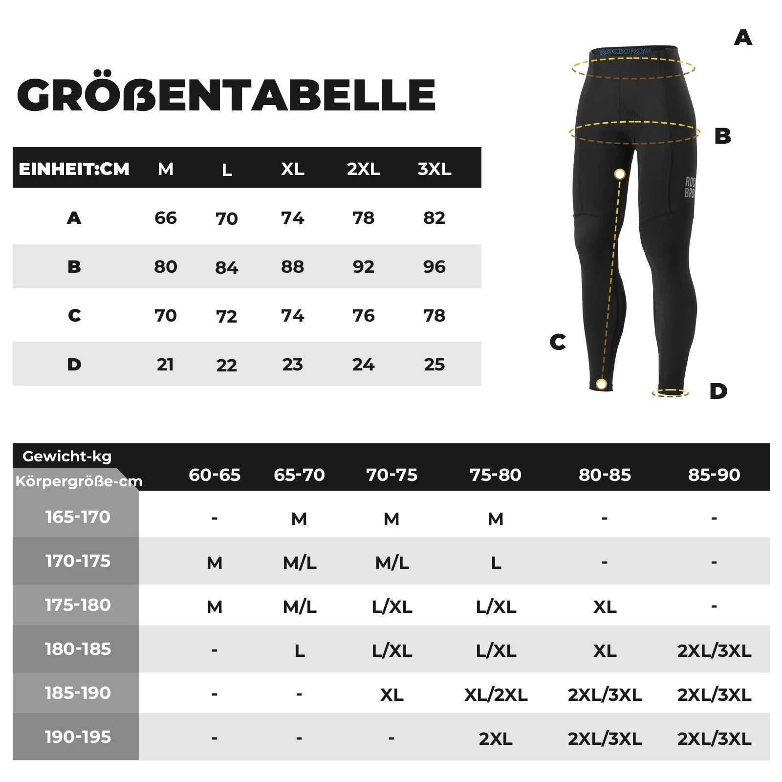 Herren Fahrradhose - 3D Ergonomischer Schnitt, 6H+