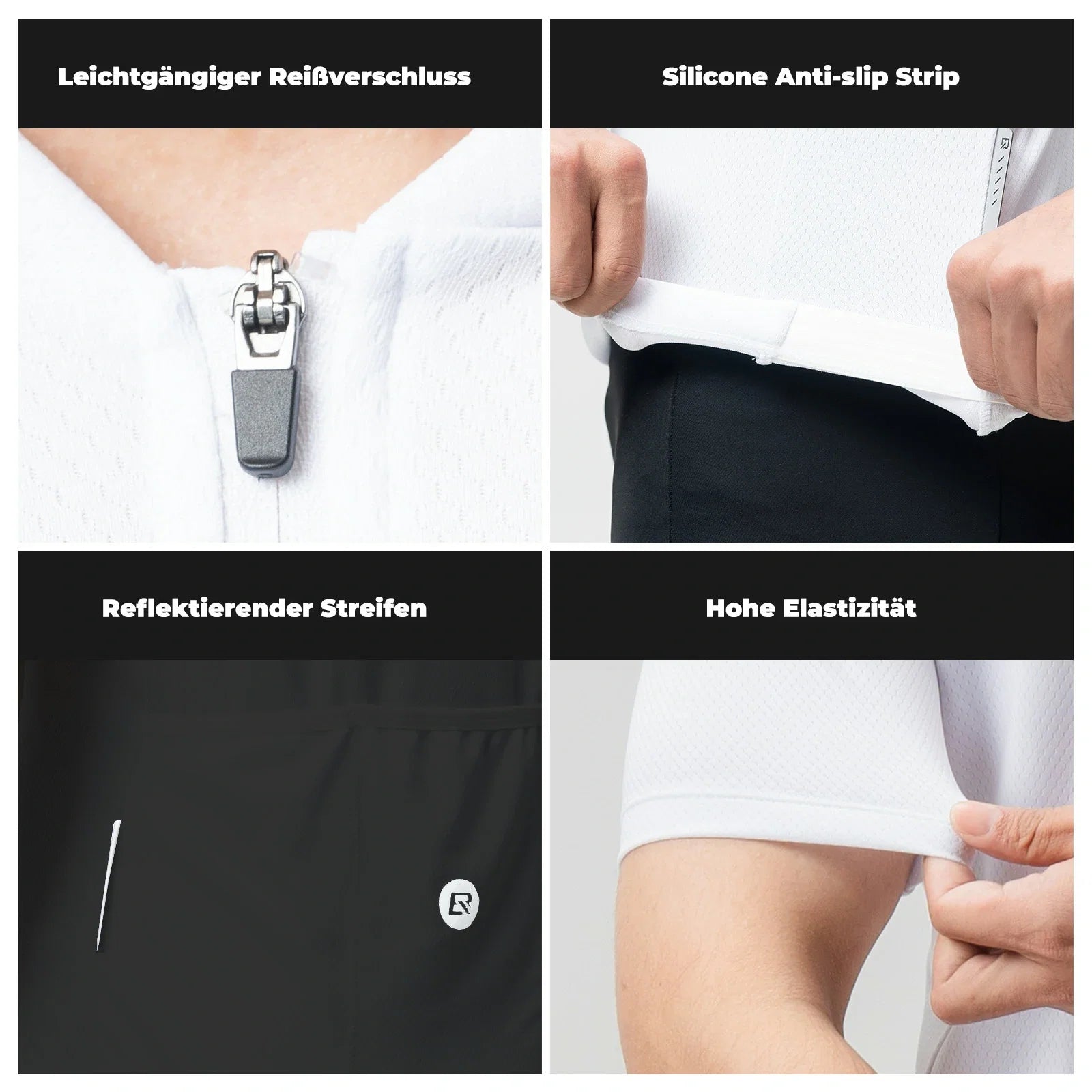 Herren Radtrikot Kurzarm Fahrradtrikot Rennradtrikot Atmungsaktiv Schnell trocknend