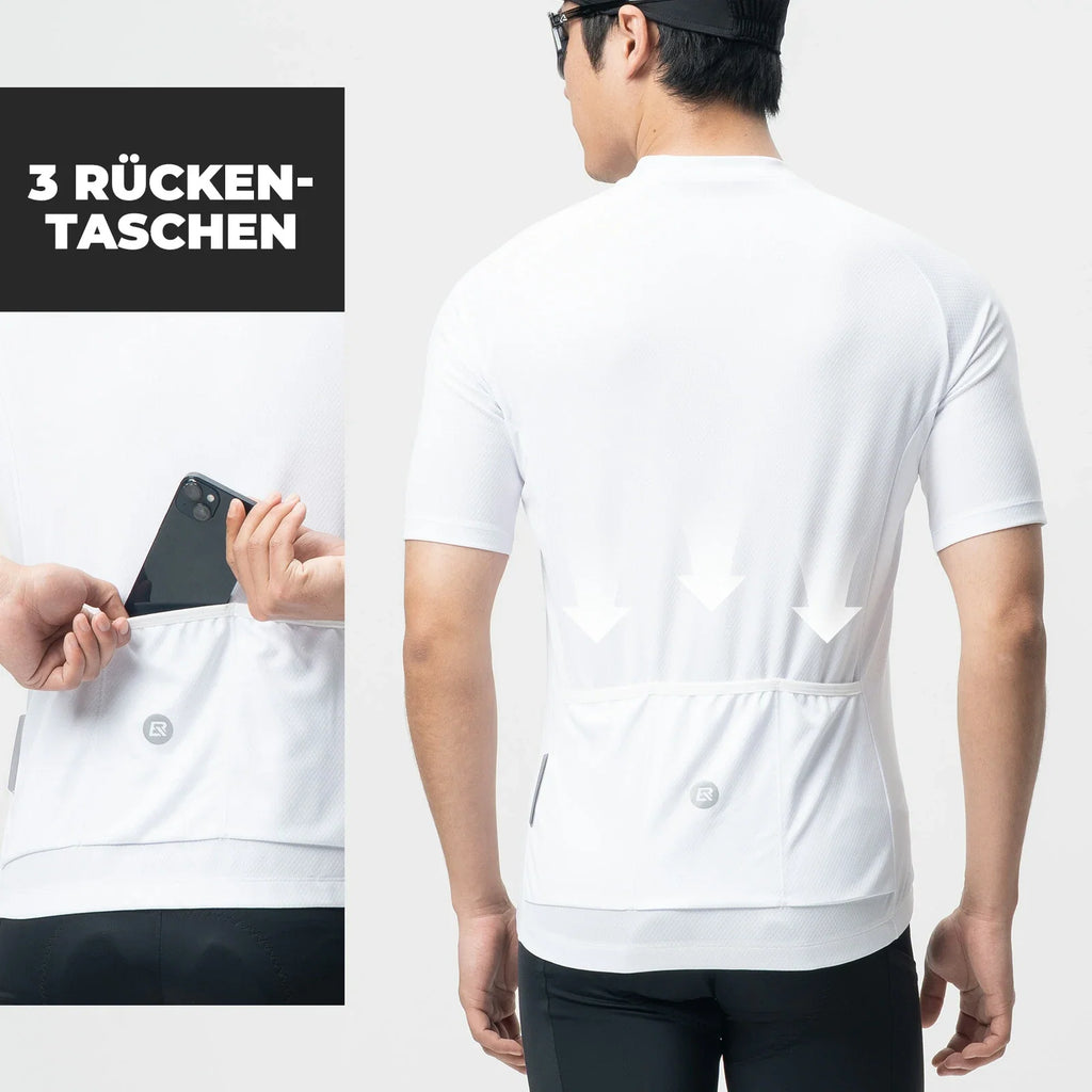 Herren Radtrikot Kurzarm Fahrradtrikot Rennradtrikot Atmungsaktiv Schnell trocknend
