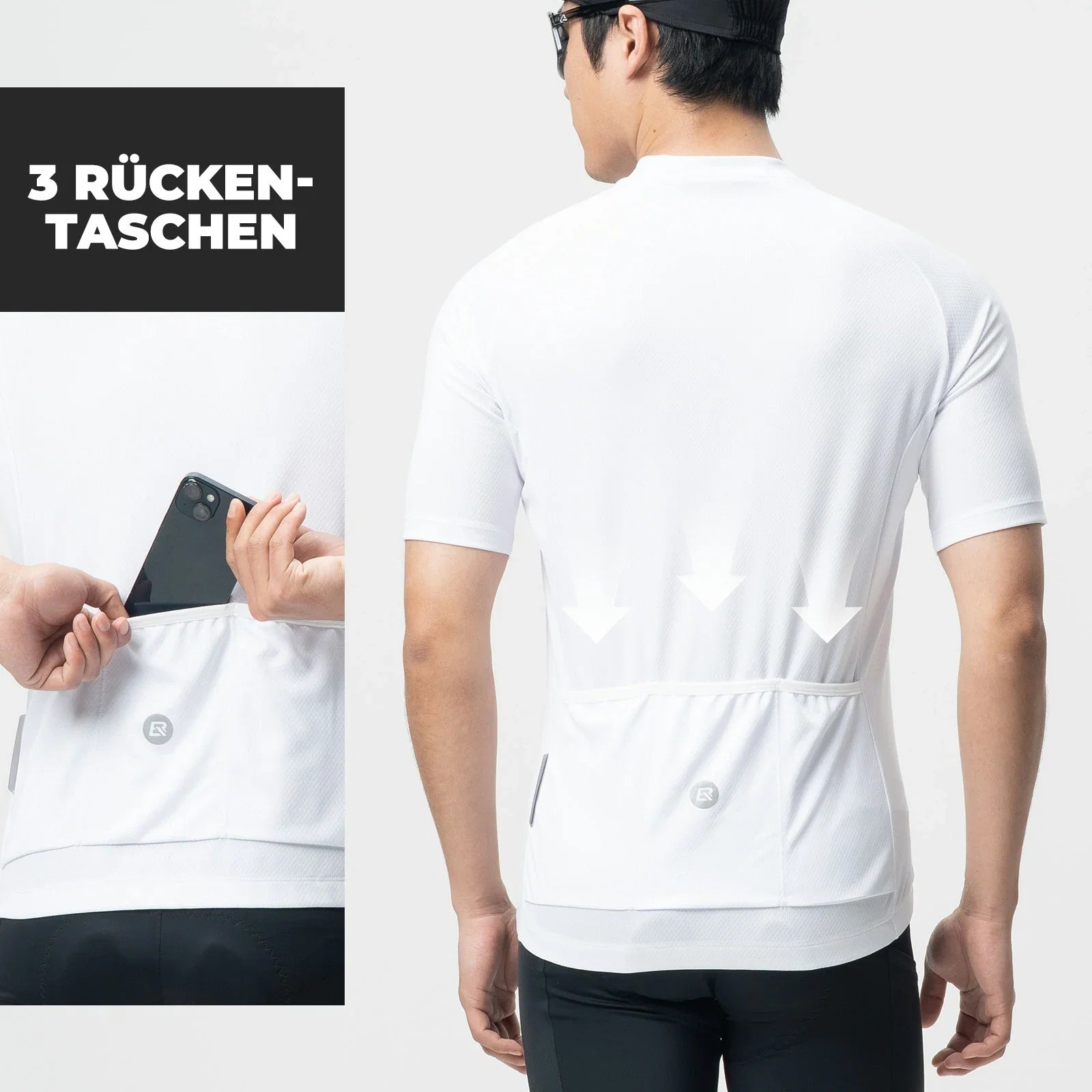 Herren Radtrikot Kurzarm Fahrradtrikot Rennradtrikot Atmungsaktiv Schnell trocknend