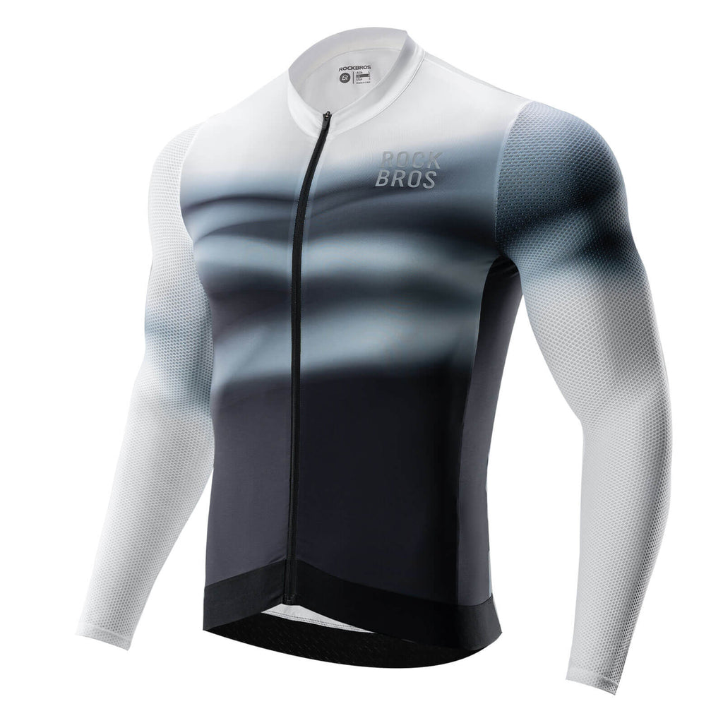 Herren Langarm-Radtrikot Schnell Trocknend Atmungsaktiv