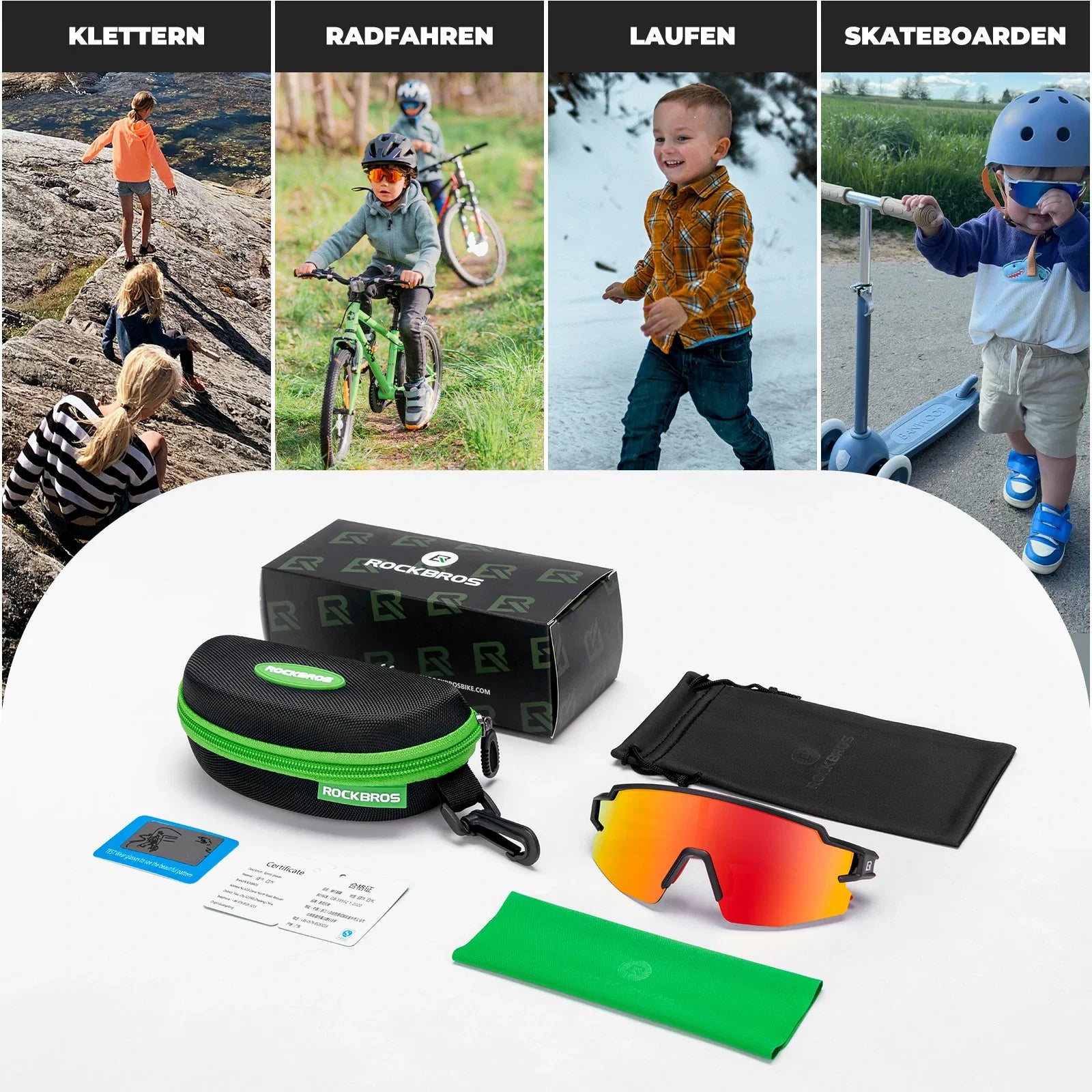 Polarisierte Sport- und Fahrradbrille für Kinder