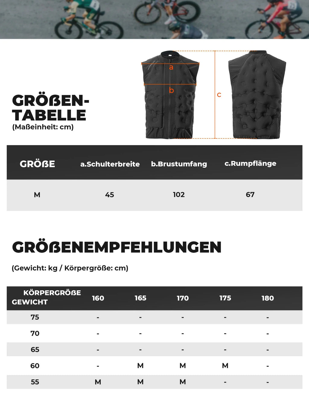 Leichtes Thermo-Fahrradweste mit 3D-Air-Layer-Isolierung – MJ013