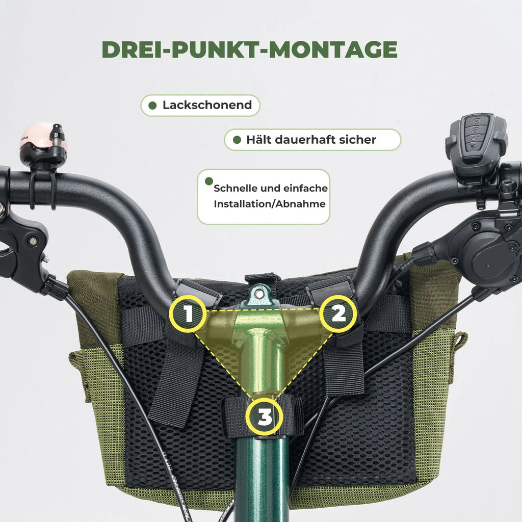 Lenkertasche für Flatrad und Brompton 1,8-2,7 L