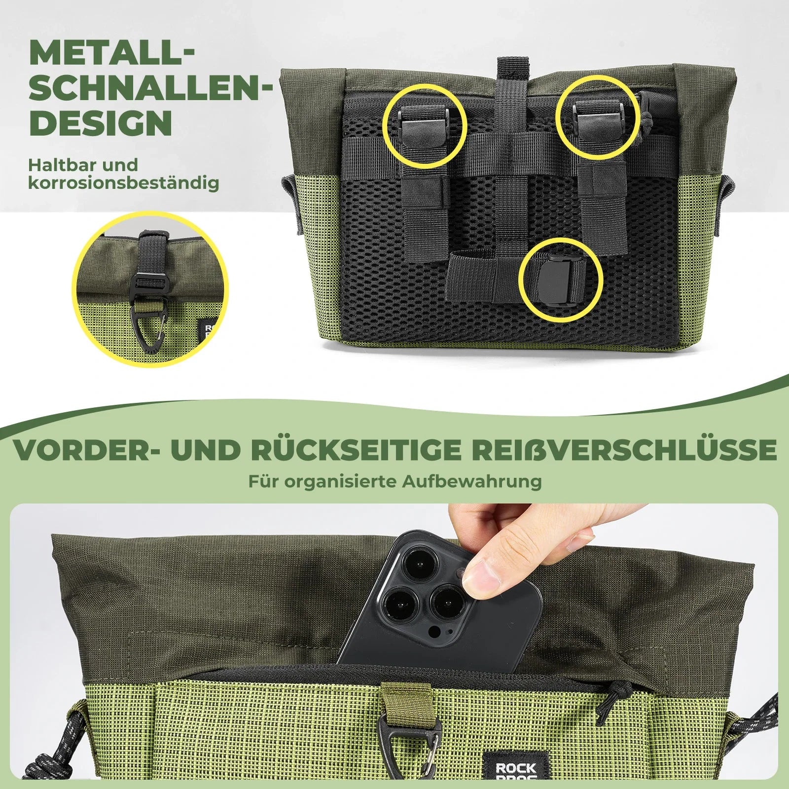 Lenkertasche für Flatrad und Brompton 1,8-2,7 L