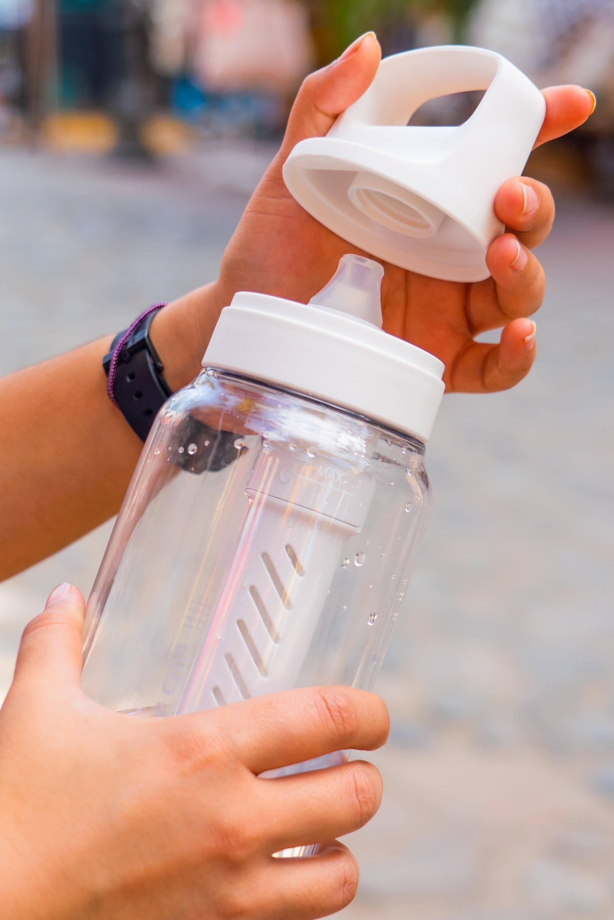 LifeStraw Go 1-Liter (aegean sea) - Wasserflasche aus recyceltem Kunststoff mit Filter (2-Stage) von LifeStraw