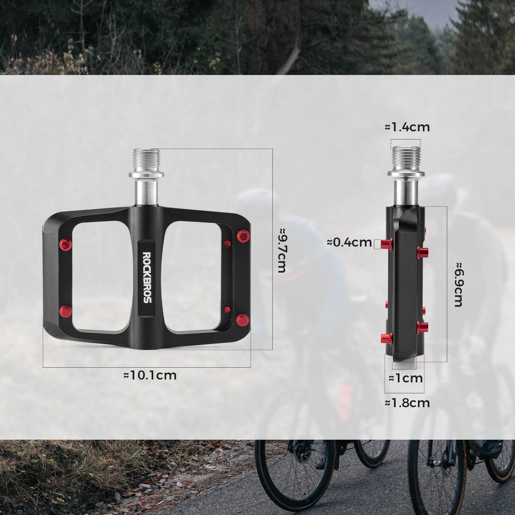 MTB & Rennrad Pedale – 171 g/Paar, Ultraleicht Magnesium-Flachpedale