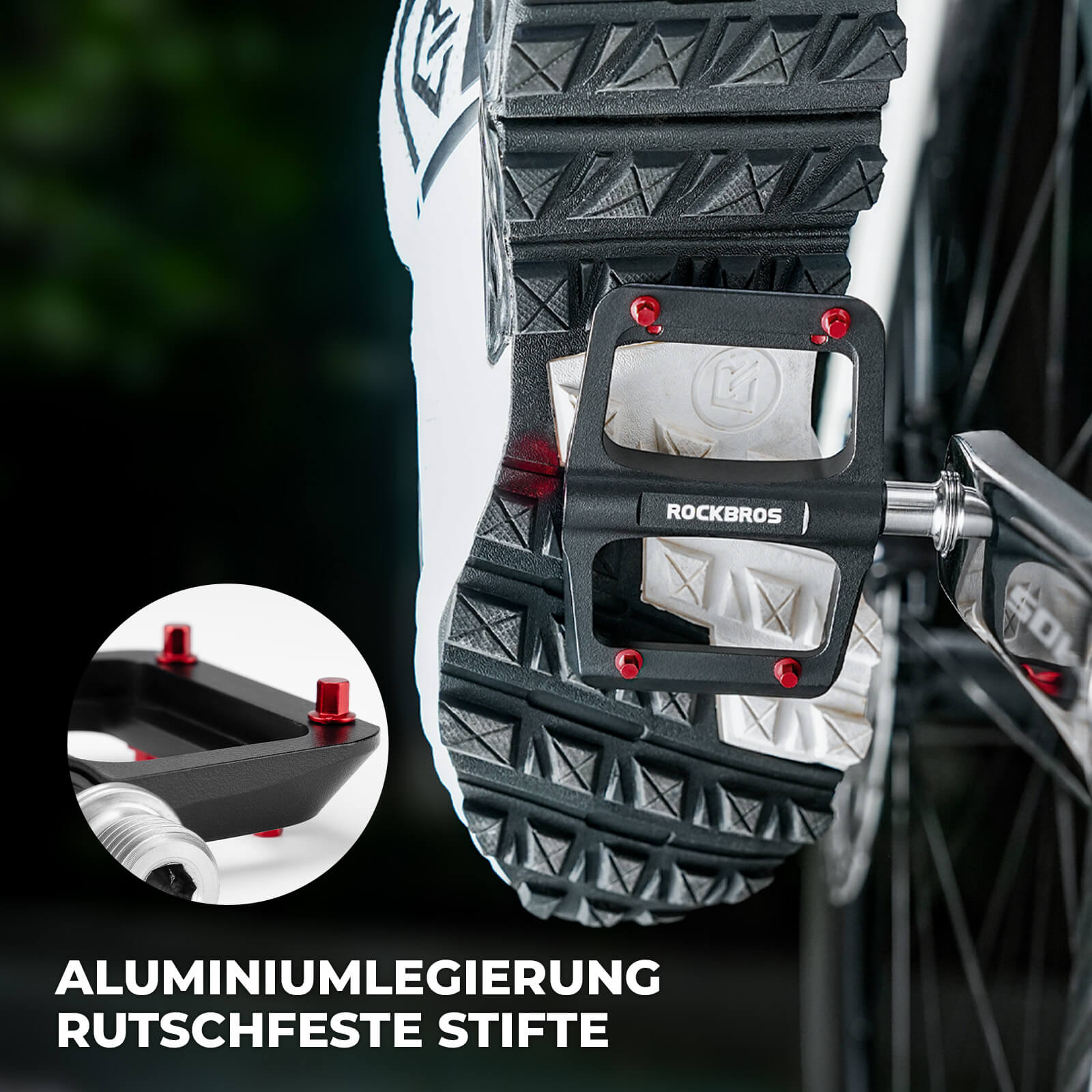 MTB & Rennrad Pedale – 171 g/Paar, Ultraleicht Magnesium-Flachpedale