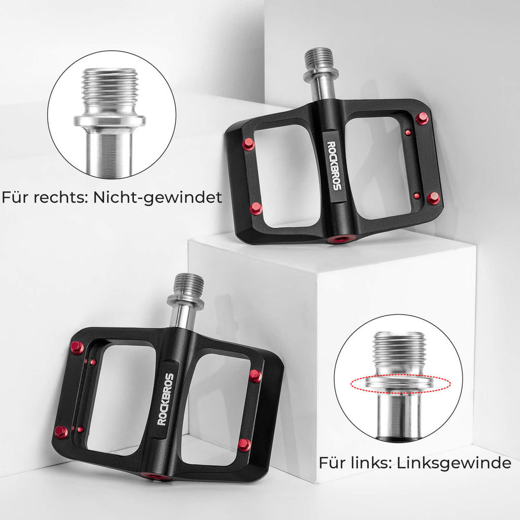 MTB & Rennrad Pedale – 171 g/Paar, Ultraleicht Magnesium-Flachpedale