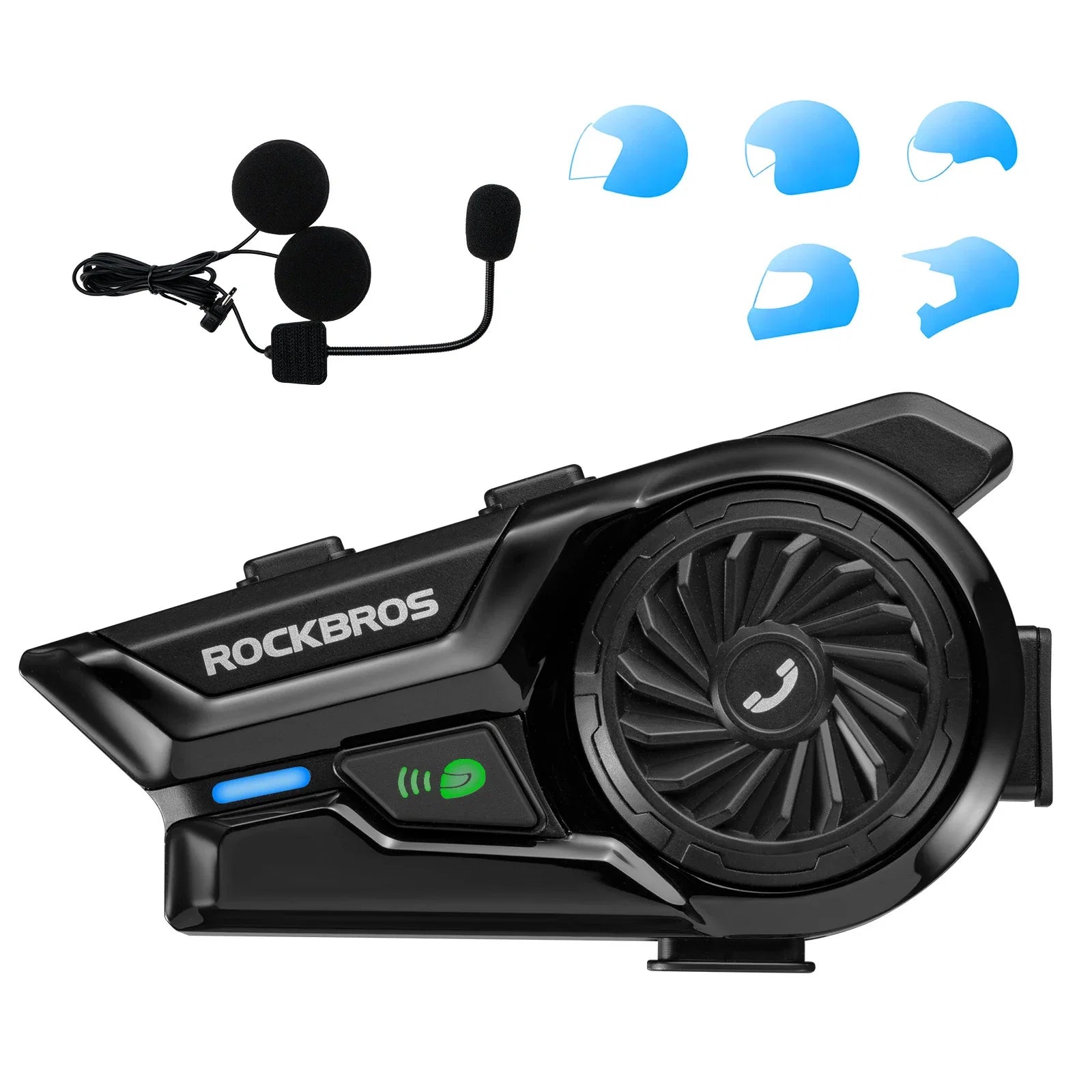 Motorrad Intercom Bluetooth Headsets mit Gegensprechanlagen 300m, IP56 Wasserdicht Staubdicht