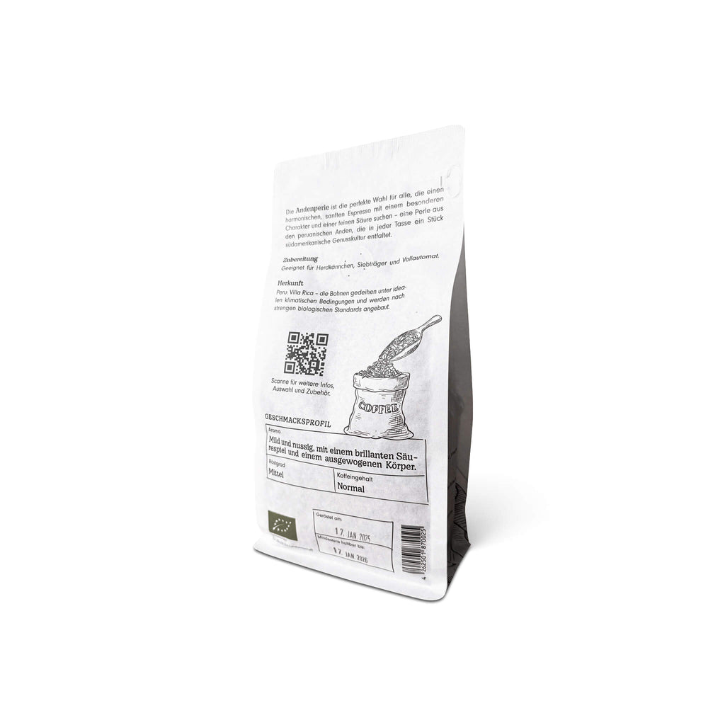 Bio Espresso Andenperle Kaffeebohnen