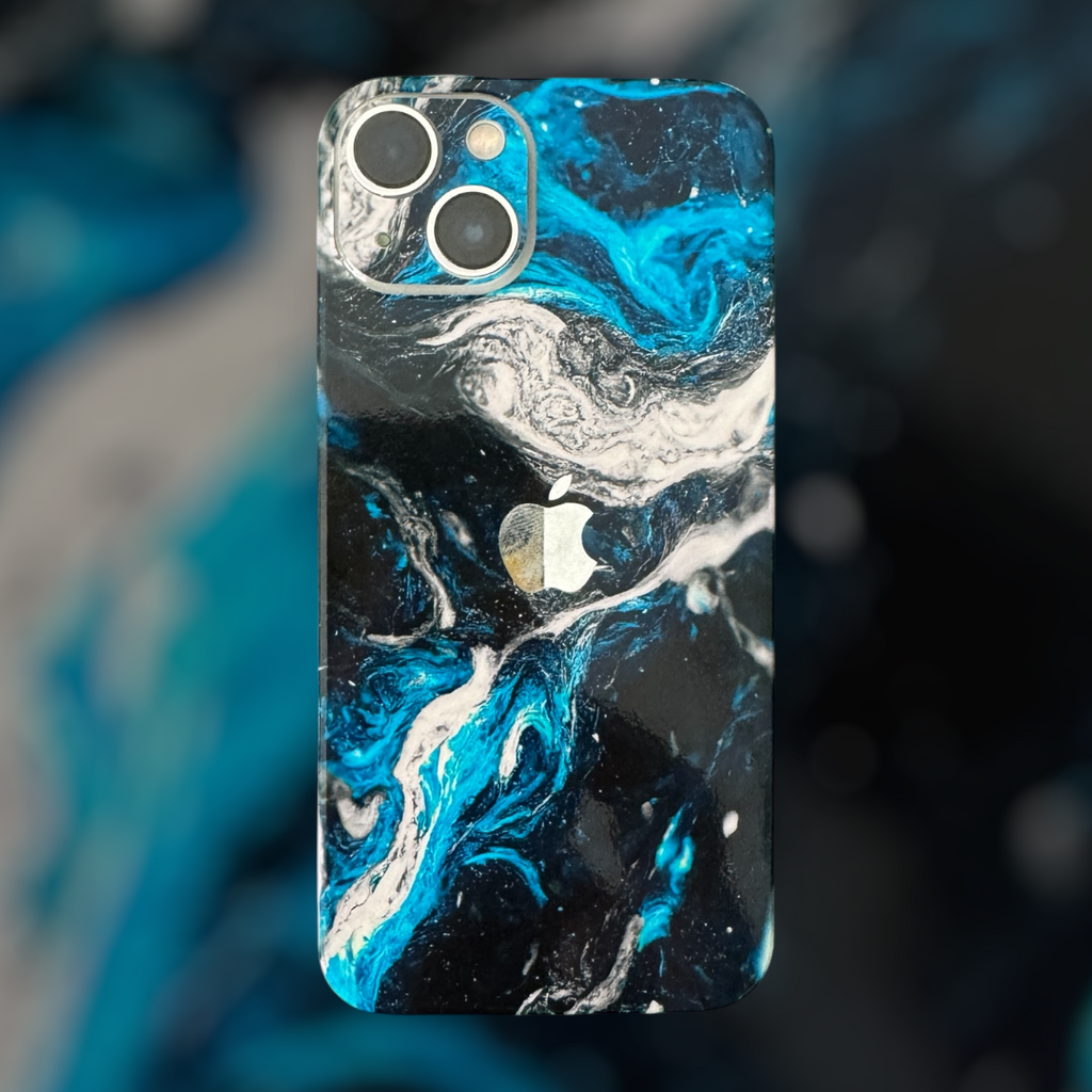 iPhone 16 Plus Skin Blue Silver