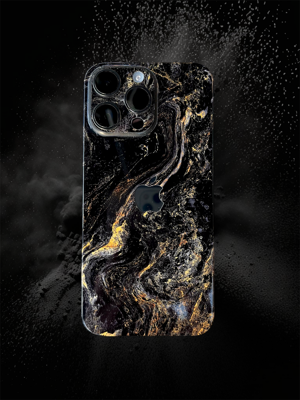 iPhone 15 Pro Max Skin Gold Black