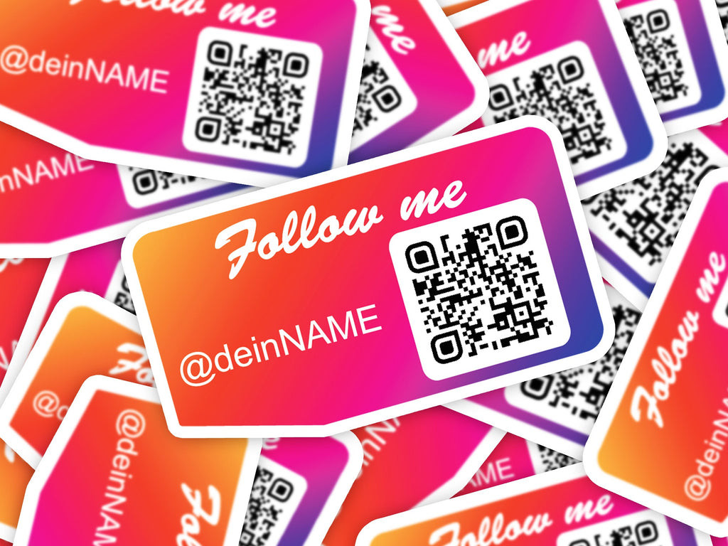 Instagram Aufkleber 4St 10x15cm mit QR Code