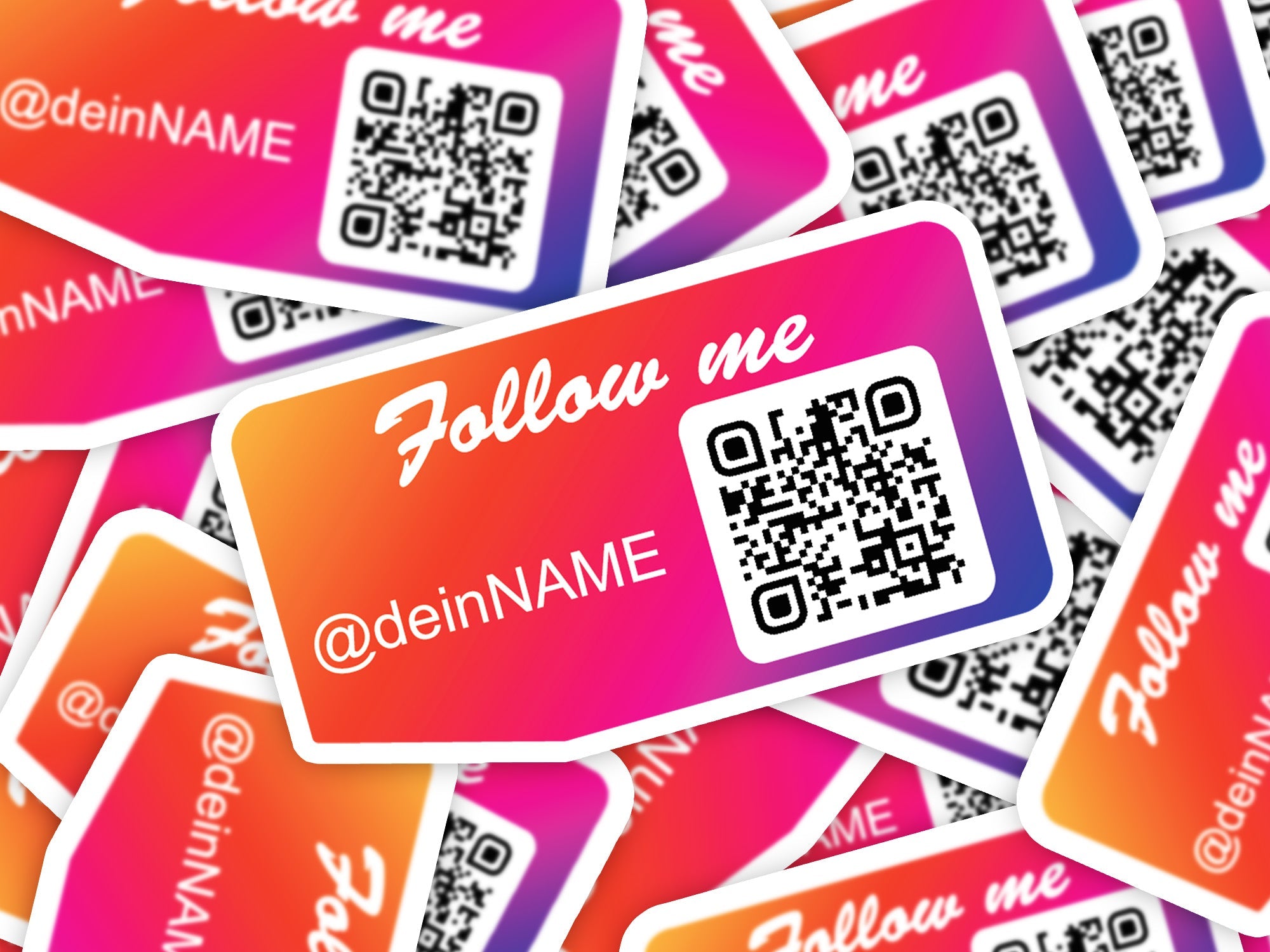 Instagram Aufkleber 4St 10x15cm mit QR Code